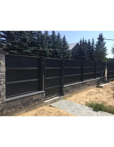 Nowoczesne ogrodzenie Wide Siatmet - 16