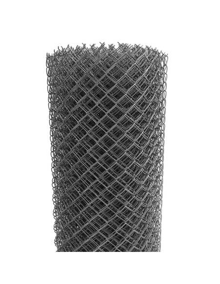 Siatka ogrodzeniowa ocynkowana 2,0 mm+PCV oczko 60x60mm H 1250, kolor grafit ciemny ral7016 Siatmet - 1