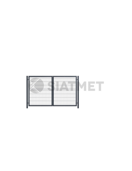 Brama dwuskrzydłowa panelowa, - 2030x5000mm, kolor RAL 7016. Siatmet - 1