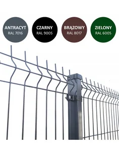 PANEL OGRODZENIOWY h1230mm drut 5mm ZIELONY Siatmet - 1