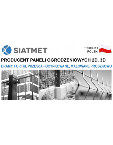 PANEL OGRODZENIOWY h1730mm drut 5mm CZARNY Siatmet - 7