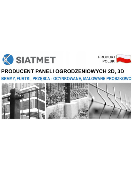 PANEL OGRODZENIOWY h1730mm drut 5mm CZARNY Siatmet - 7