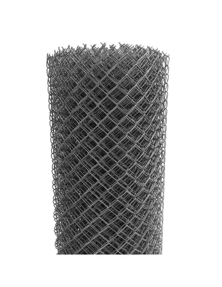 Siatka ogrodzeniowa ocynkowana 2,0 mm+PCV oczko 60x60mm H 1000, kolor grafit ciemny ral7016 Siatmet - 1