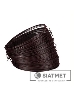 Drut ocynkowany powlekany PCV fi 2,0 mm + kolor brąz ral8017 Siatmet - 1