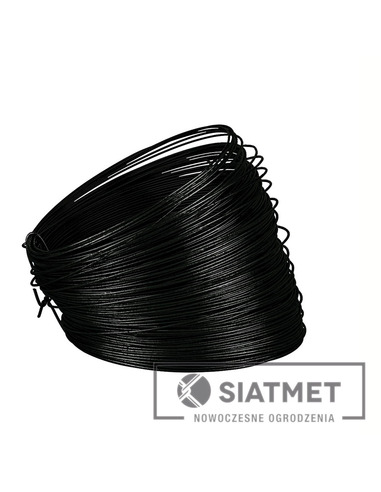 Drut ocynkowany powlekany PCV fi 2,0 mm + kolor czarny ral9005 Siatmet - 1