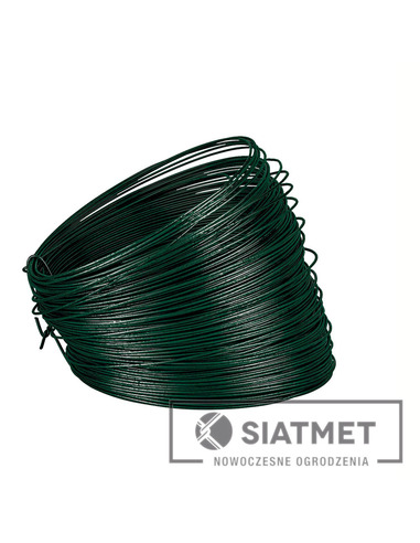 Drut ocynkowany powlekany PCV fi 2,0 mm + kolor zielony ral6005 Siatmet - 1