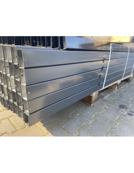 Słupek 60x40x1,2 H 2000 ocynk+kolor zielony ral6005+kapturek Siatmet - 4