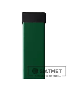 Słupek 60x40x1,2 H 2400 ocynk+kolor zielony RAL 6005+kapturek Siatmet - 1 2