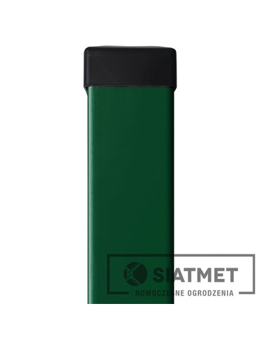Słupek 60x40x1,2 H 2400 ocynk+kolor zielony RAL 6005+kapturek Siatmet - 2