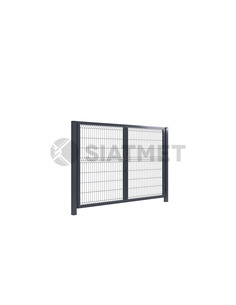 Brama dwuskrzydłowa panelowa, - 1530x4000mm, kolor RAL 7016. Siatmet - 1 2