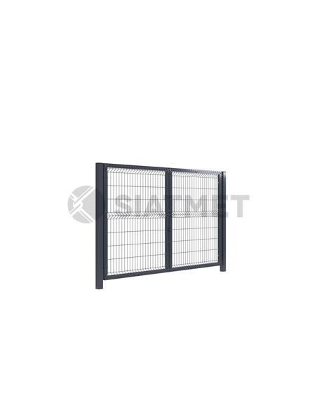 Brama dwuskrzydłowa panelowa, - 1530x4000mm, kolor RAL 7016. Siatmet - 2
