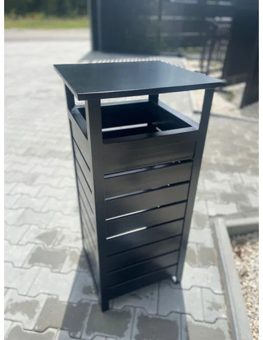 Smietnik Kosz uliczny parkowy z daszkiem Siatmet - 3