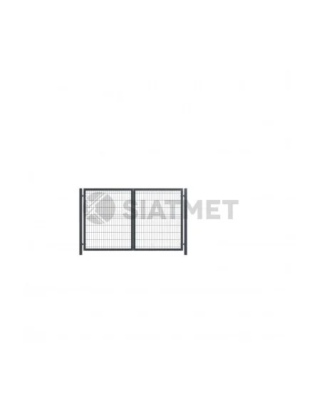 Brama dwuskrzydłowa panelowa, H - 1330x4000mm, kolor ral8017. Siatmet - 2