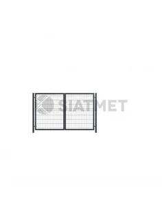 Brama dwuskrzydłowa panelowa, H - 1530x4000mm, kolor ral9005. Siatmet - 1 2