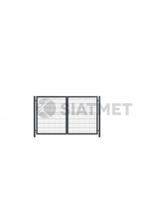Brama dwuskrzydłowa panelowa, ocynkowana, H - 1230x4000mm Siatmet - 1 2