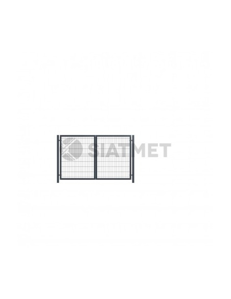 Brama dwuskrzydłowa panelowa, ocynkowana, H - 1330x4000mm Siatmet - 1
