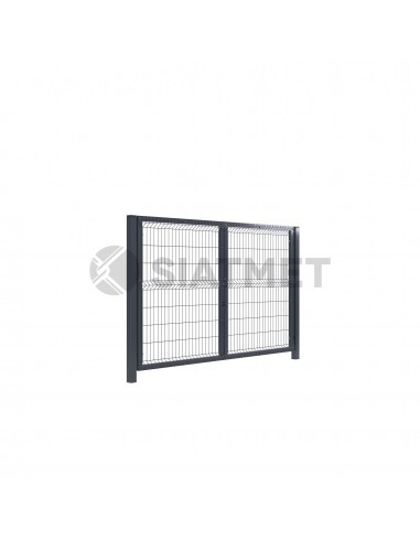 Brama dwuskrzydłowa panelowa, ocynkowana, H - 1330x4000mm Siatmet - 3