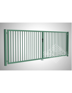 Brama dwuskrzydłowa profilowa, H - 1200x4000mm, kolor ral6005. Siatmet - 1