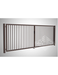 Brama dwuskrzydłowa profilowa, H - 1200x4000mm, kolor ral8017. Siatmet - 1