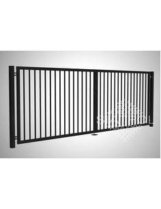 Brama dwuskrzydłowa profilowa, H - 1300x4000mm, kolor ral9005. Siatmet - 1