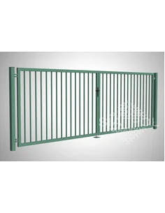 Brama dwuskrzydłowa profilowa, H - 1500x4000mm, kolor ral6005. Siatmet - 1