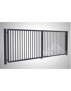 Brama dwuskrzydłowa profilowa, H - 1500x4000mm, kolor ral7016. Siatmet - 1