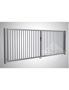 Brama dwuskrzydłowa profilowa, ocynkowana H - 1200x4000mm Siatmet - 1