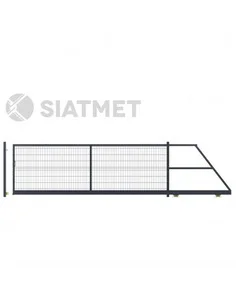 Brama przesuwna panelowa, H - 1330x 4000mm, kolor ral7016. Siatmet - 1