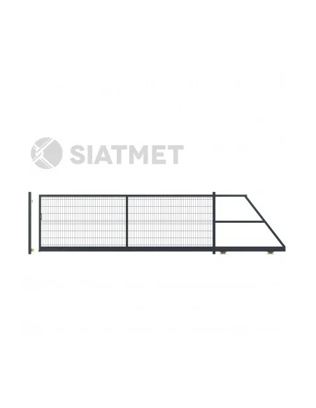 Brama przesuwna panelowa, ocynkowana, H - 1530x 6000mm Siatmet - 1