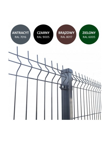 Panel ogrodzeniowy przetłaczany ocynk + kolor ral6005, fi 3.8mm, 3V/H - 1330 Siatmet - 2