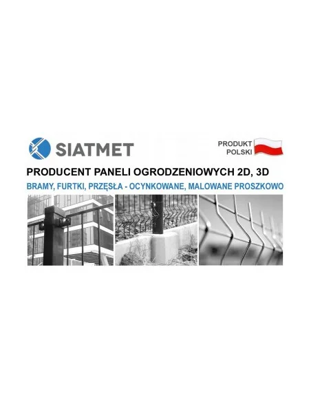 Panel ogrodzeniowy przetłaczany ocynk+kolor ral7016, fi 3.8mm, 3V/H 1330 Siatmet - 8
